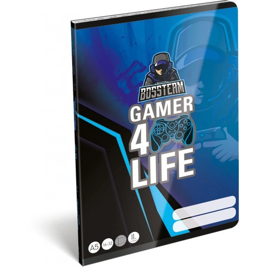 *51996 FÜZET A5  LIZZY vonalas 2.oszt. 16-32 Gamer 4Life