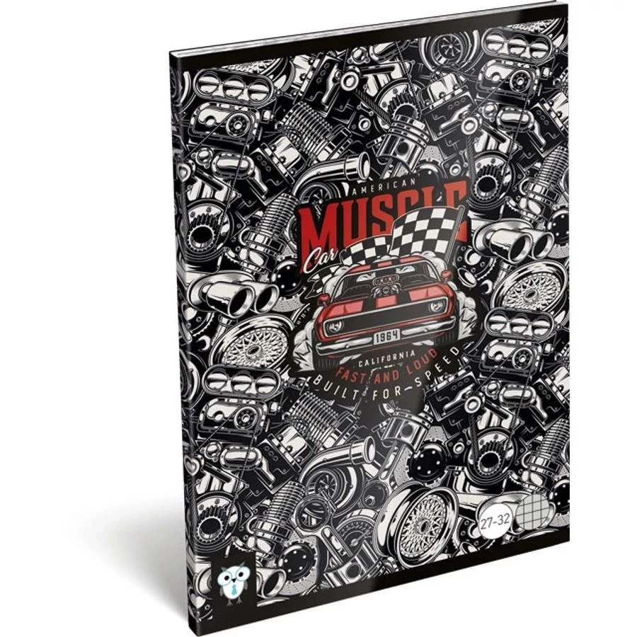 *51999 FÜZET A5 LIZZY kockás 27-32 Kis bagoly vegyes minta