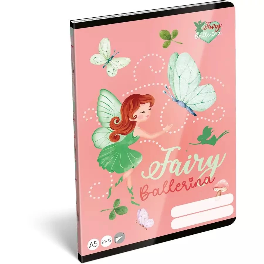 *52004 FÜZET A5 LIZZY sima 20-32 Fairy Ballerina Dance