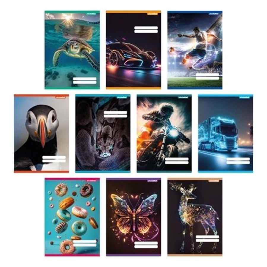 *52119 FÜZET A5 pd  kockás  27-32 School United