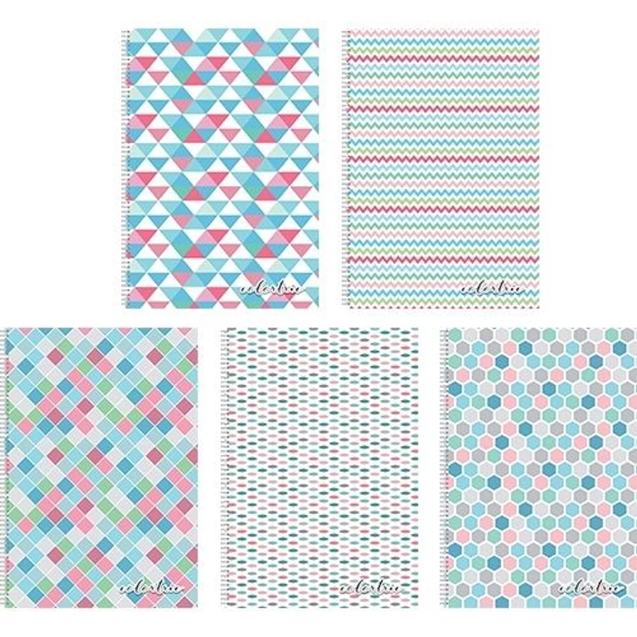 *52209 FÜZET spirál A5 PD 80l Colortric sima