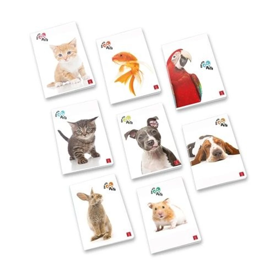*52245 FÜZET A4 PIGNA vonalas 50lap Play with Pets margós