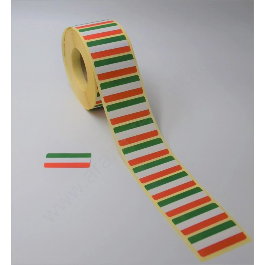 ÁRAZÓSZALAG 25*16 szögletes nemzeti színű  900/tek