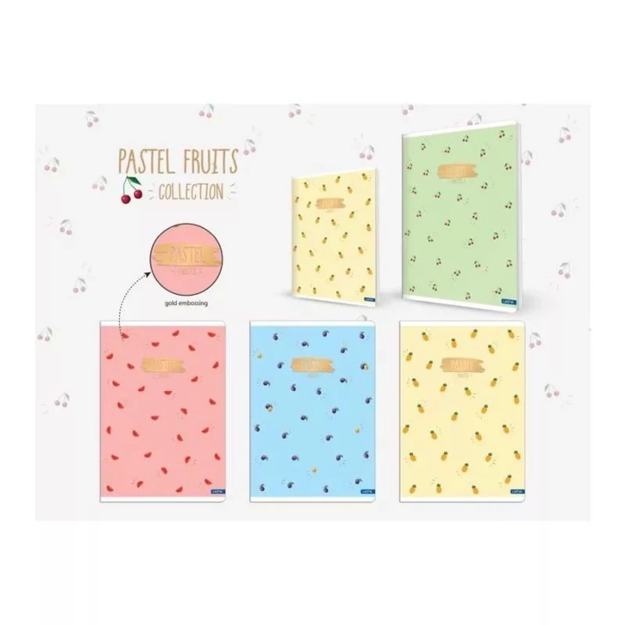FÜZET A4 LASTVA kockás 52l. Pastel Fruits 33096