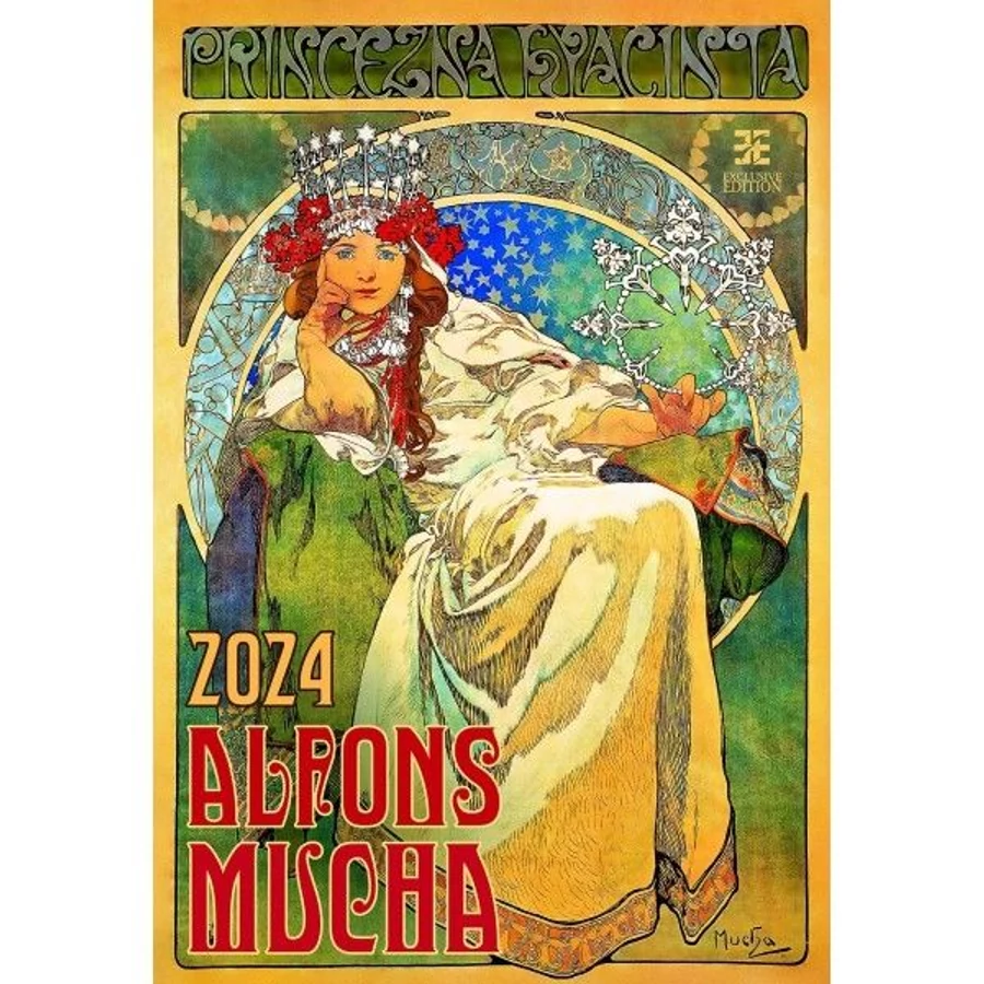 *52906 FALINAPTÁR Alfonz Mucha-2024  H259  33,5*55,5cm