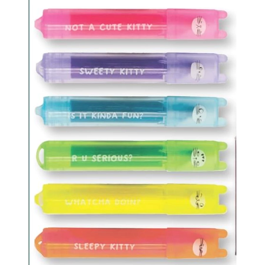 *53500 SZÖVEGKIEMELŐ M&G 6 szín So many cats neon,illatos  AHM22574