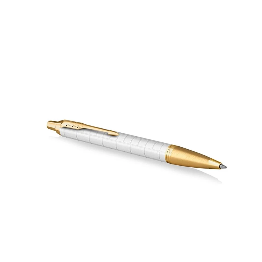 *53562 PARKER I.M. ROYAL Premium gtoll gyöngyházfehér cizellált ar. klipsz 2143643