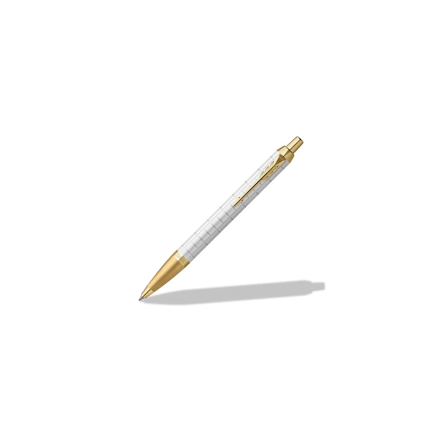 *53562 PARKER I.M. ROYAL Premium gtoll gyöngyházfehér cizellált ar. klipsz 2143643