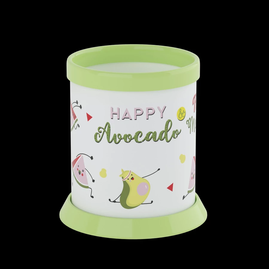 *53624 ÍRÓSZERTARTÓ pohár ICO Vegan Fruits műa.