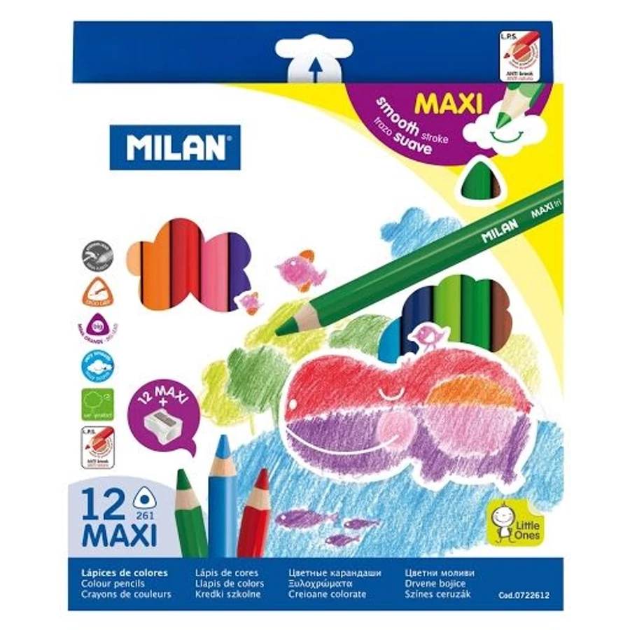 *53679 SZINESCERUZA 12 MILAN 261 Maxi háromszögletű  0722612