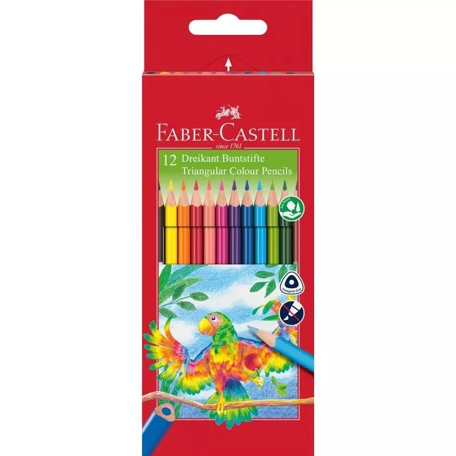 *53682 SZÍNESCERUZA 12 FABER CASTELL háromszögű 116512