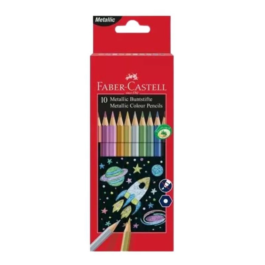 *53684 SZINESCERUZA 10 FABER Castell metál színek  201583