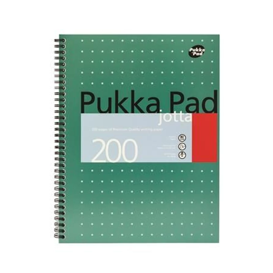 *53697 FÜZET spirál A4+ PUKKA PAD Jotta Metallic PP # 100lap