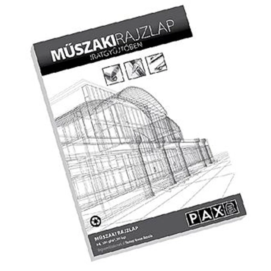 *53783 RAJZLAPTÖMB A4 műszaki famentes hófehér 20ív/cs PAX 180g