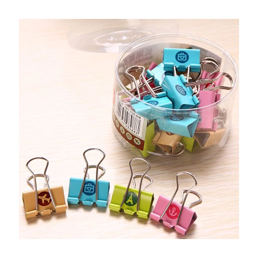 *53861 IRATCSIPESZ BINDER 19mm színes DELI  Travel