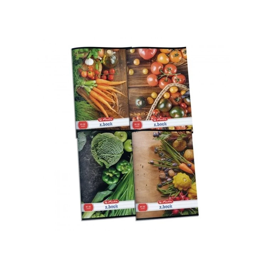 FÜZET A4 HERLITZ vonalas 81-32 Zöldség