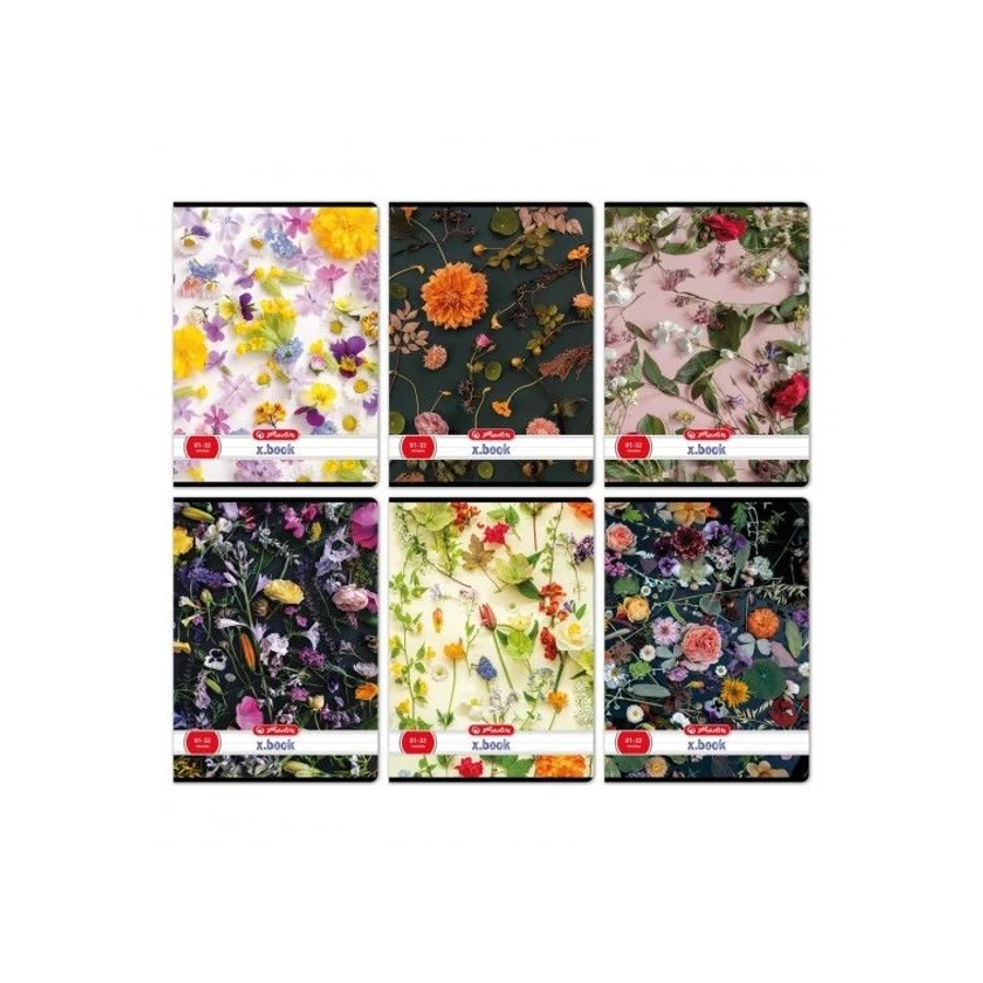 *53970 FÜZET A4 HERLITZ vonalas 81-32 Flower'25
