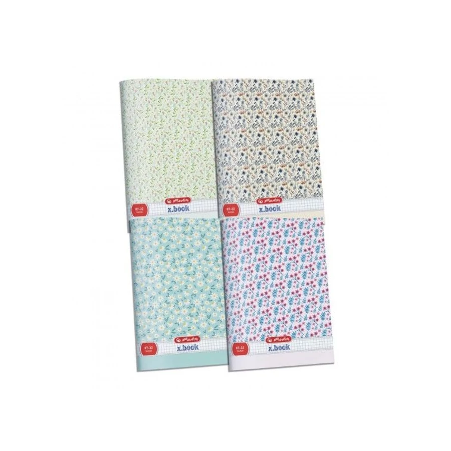 *53983 FÜZET A4 HERLITZ kockás 87-32  Virágálom