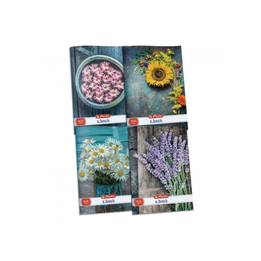 *53984 FÜZET A4 HERLITZ sima 80-32 Flowers