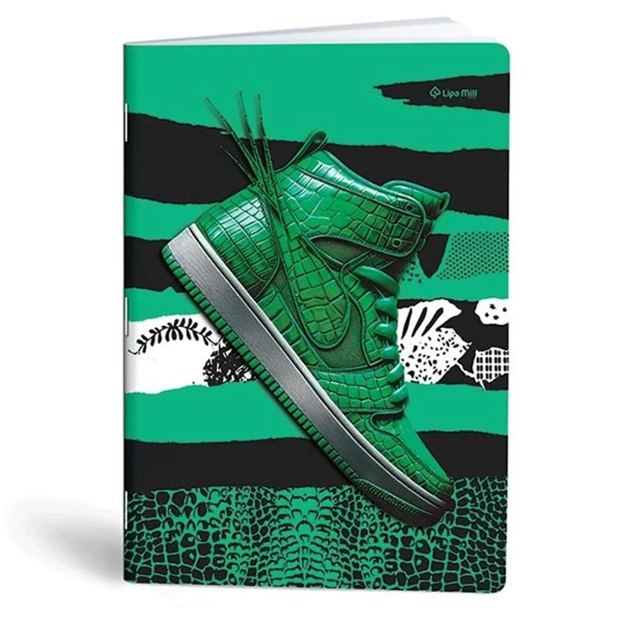 *54158 FÜZET A4 Lipamill 40l sima Premium Sneakers applikációval szkennelhető lapok