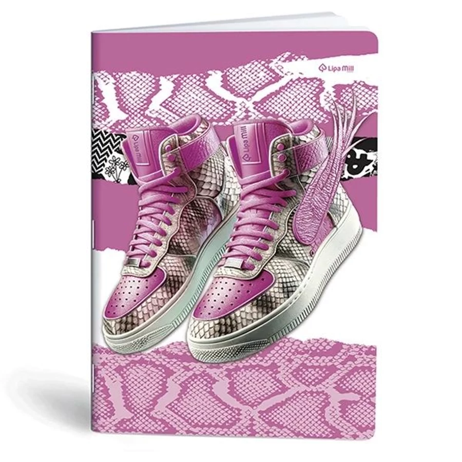 *54158 FÜZET A4 Lipamill 40l sima Premium Sneakers applikációval szkennelhető lapok