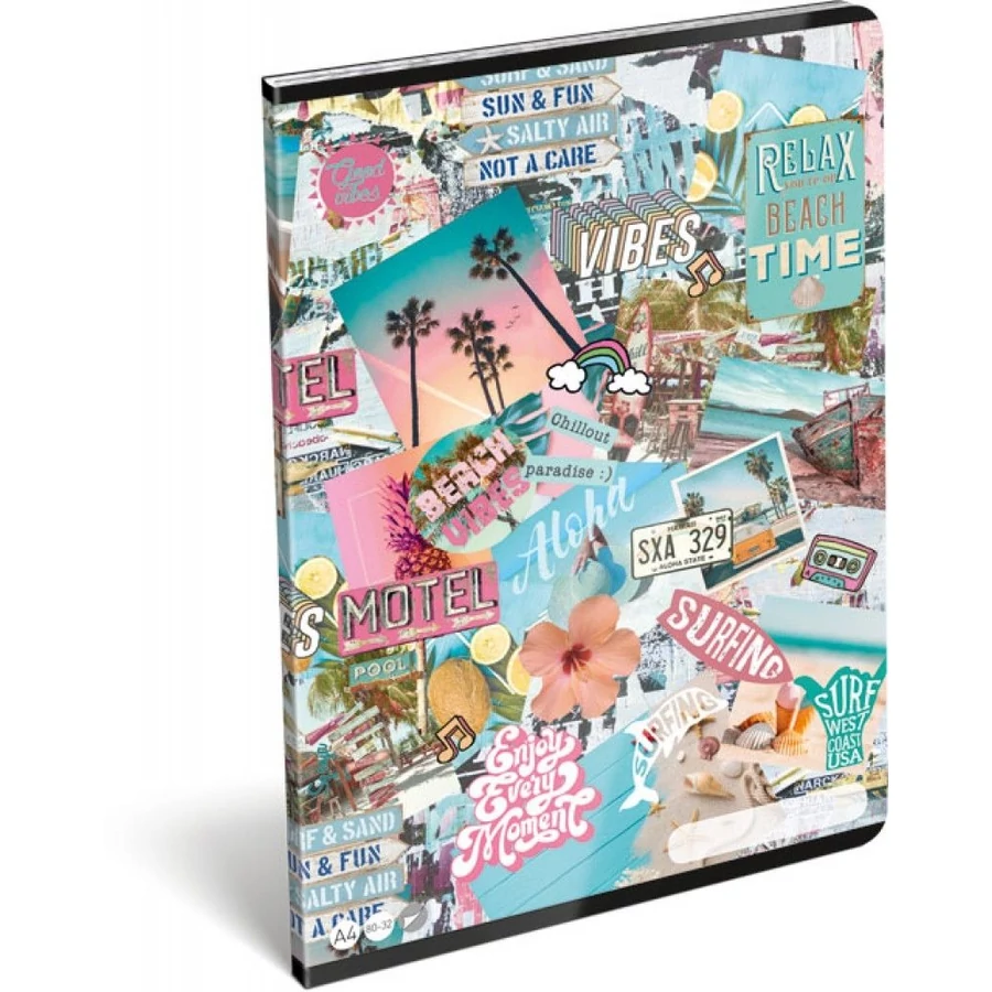 *54196 FÜZET A4 LIZZY sima Good Vibes Beach21