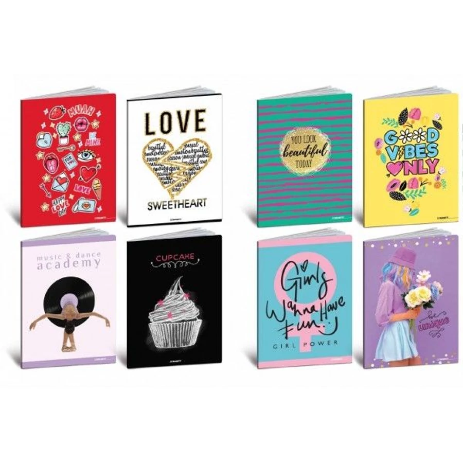 *54290 FÜZET A4 BLASETTI vonalas keményfedeles 100g 50l vegyes mintás