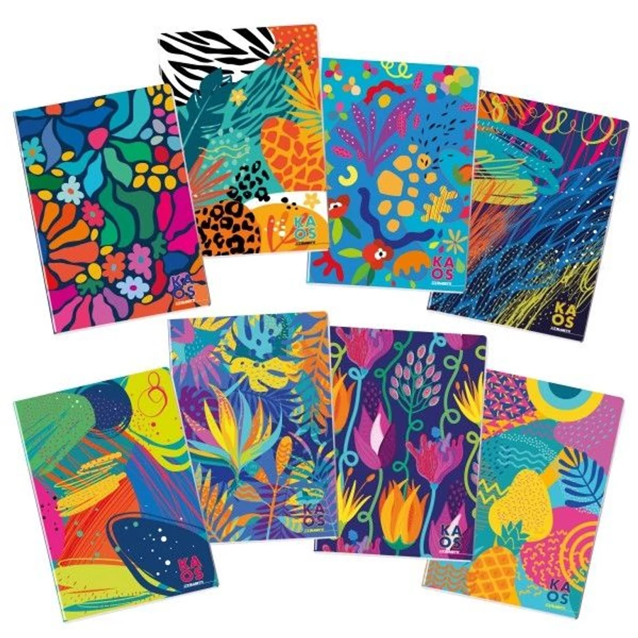 *54290 FÜZET A4 BLASETTI vonalas keményfedeles 100g 50l vegyes mintás