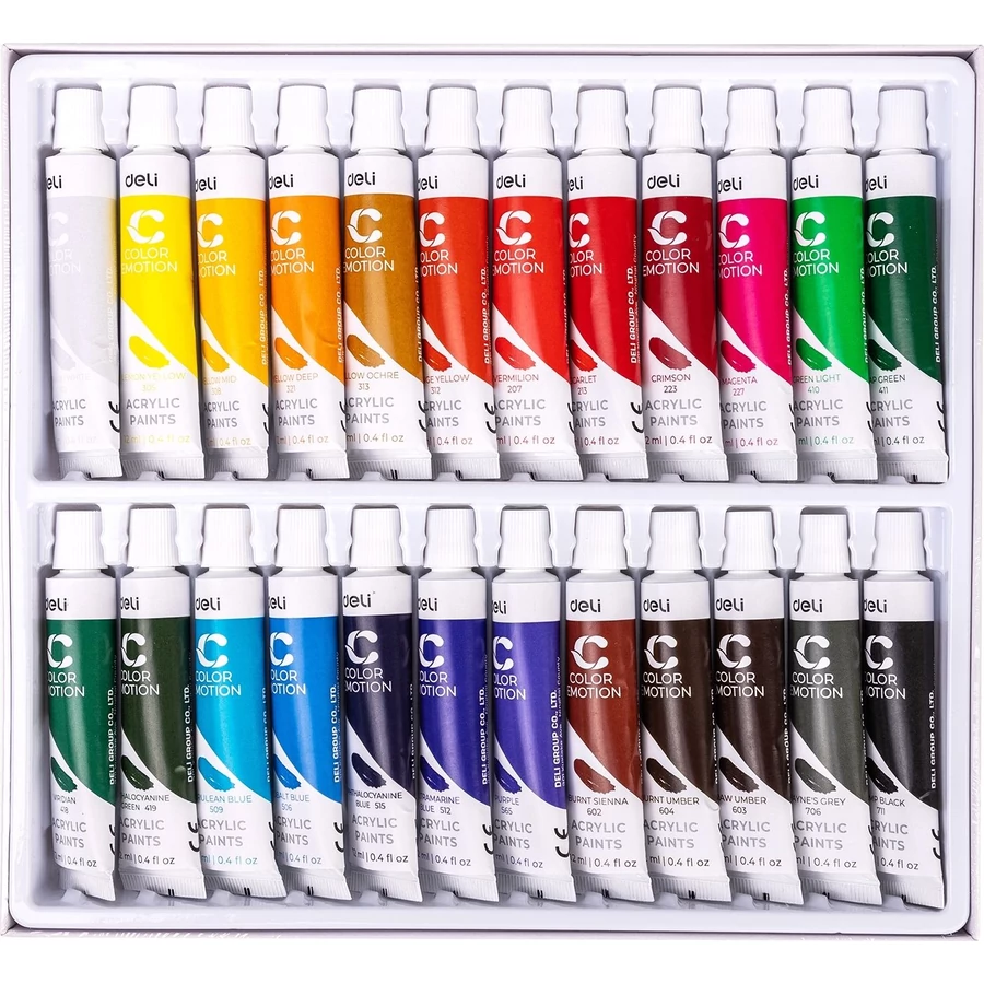 *54364 AKRILFESTÉK készlet 24 DELI Color Emotion  12ml   C12-24