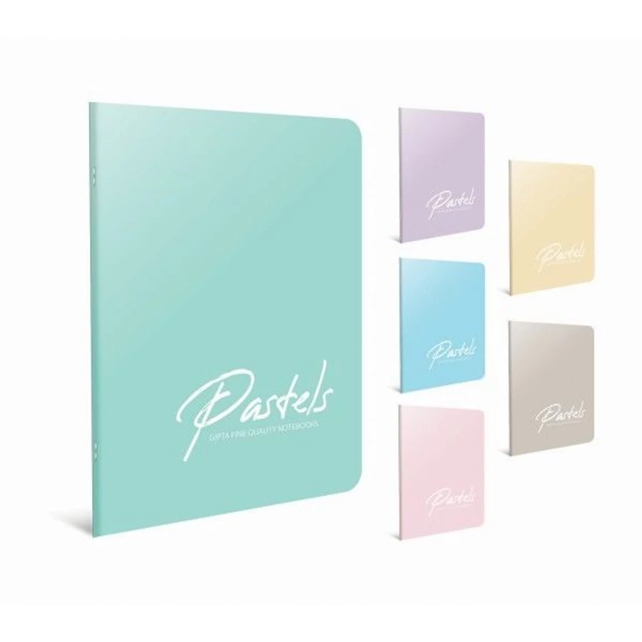 *54382 FÜZET A4 GIPTA Pastels  120lap vonalas  4122