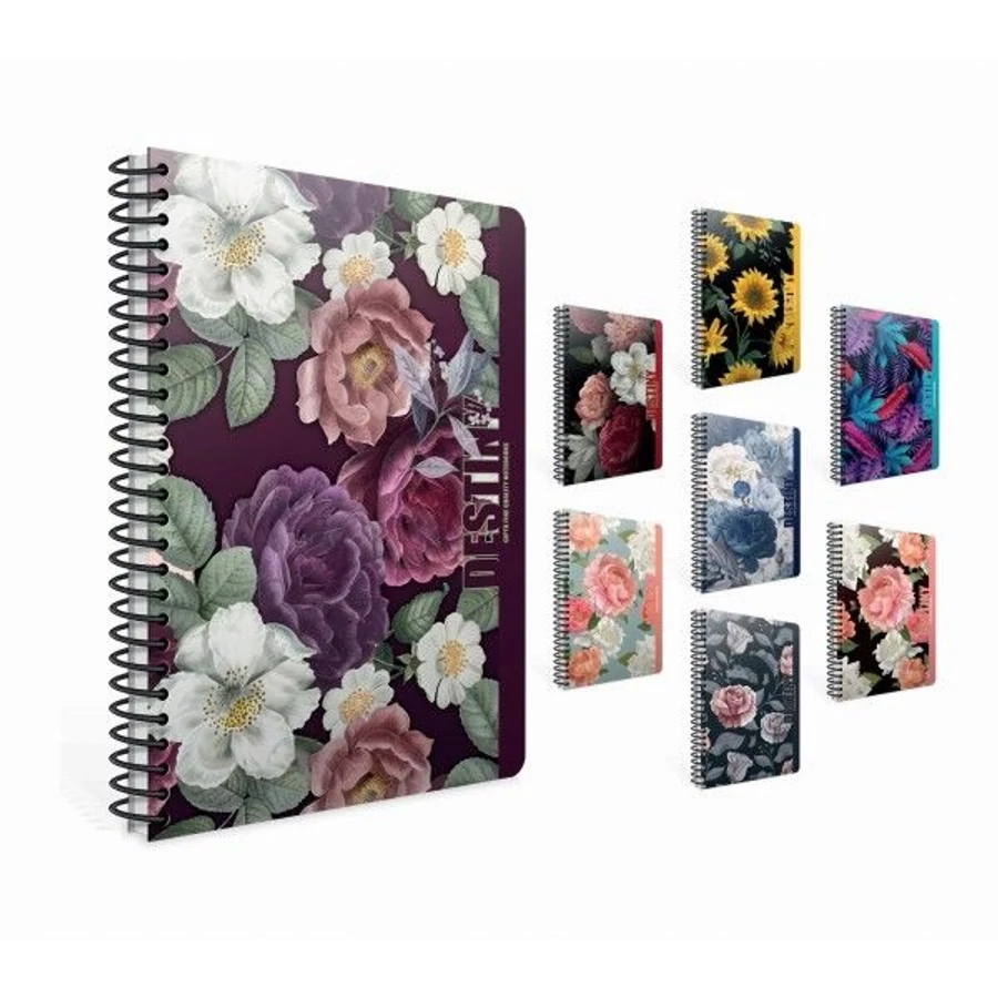 *54395 FÜZET spirál A4 GIPTA Destiny vonalas PP 120l 4színregiszter  5389