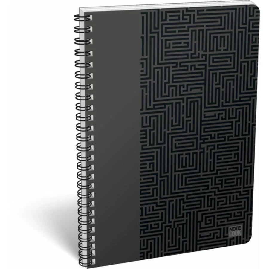 FÜZET spirál A4 LIZZY XRcise Look prémium College Block vonalas 100l (Eleven, fekete, 23060520)