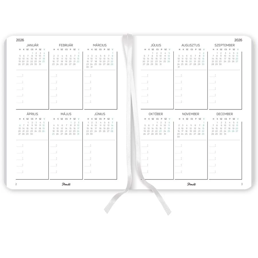 *54725 HATÁRIDŐNAPLÓ 2026 B5 éves tervező PlanAll New Classic