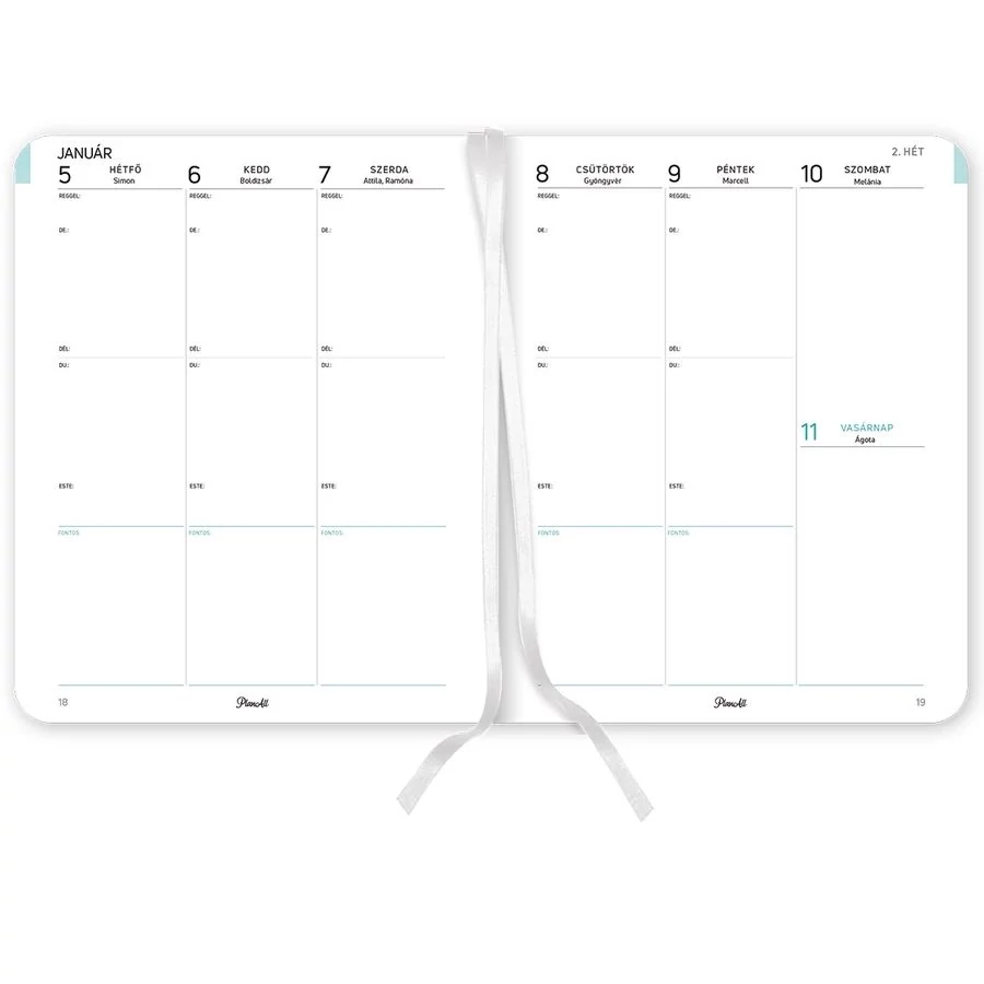 *54725 HATÁRIDŐNAPLÓ 2026 B5 éves tervező PlanAll New Classic