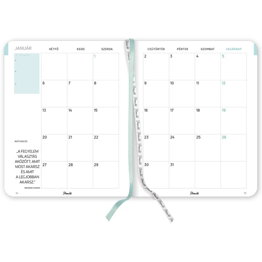 *54725 HATÁRIDŐNAPLÓ 2026 B5 éves tervező PlanAll New Classic