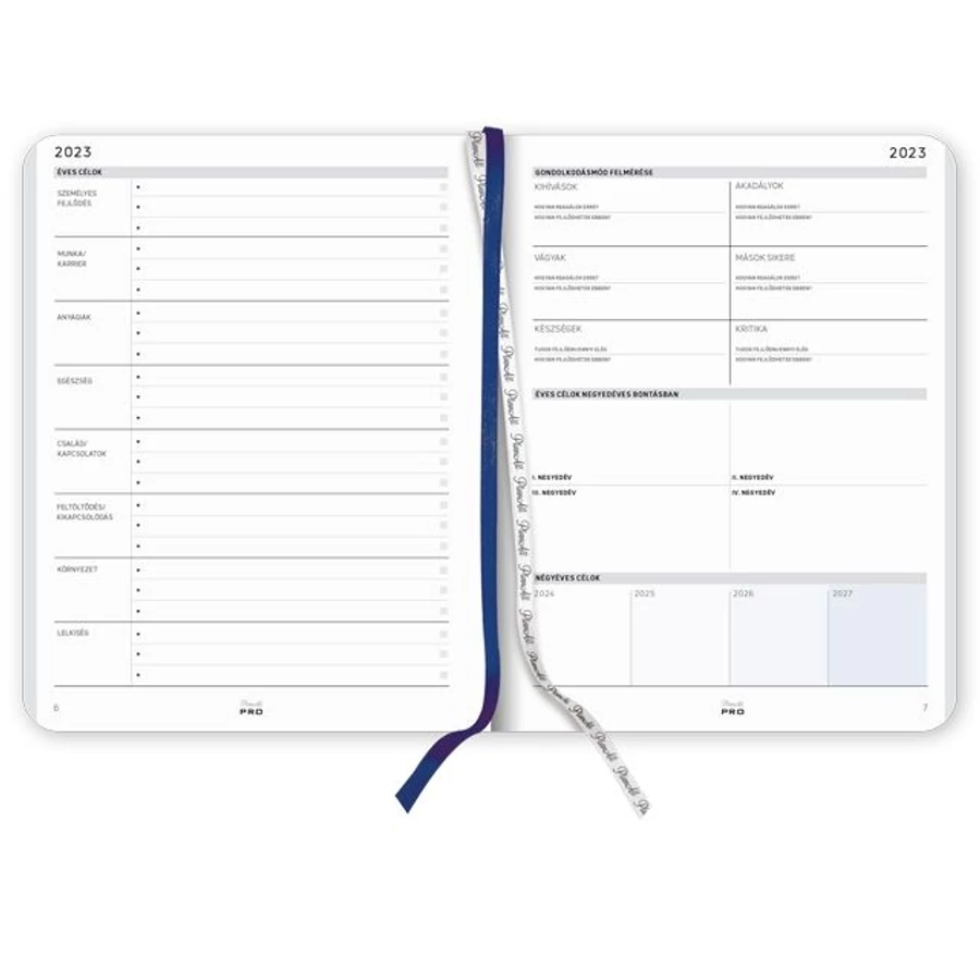 *54727 HATÁRIDŐNAPLÓ 2023 B5 Pro heti business tervező PlanAll Classic