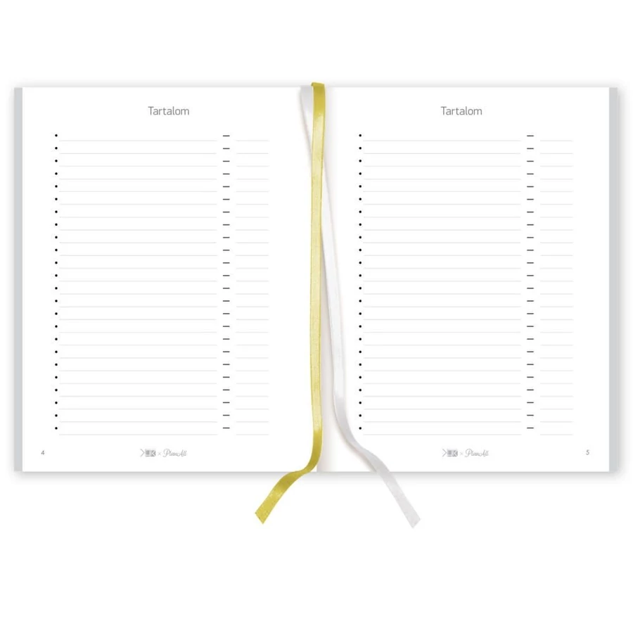 *54800 NOTESZ B5 Kende-Hoffher Krisztina PlanAll keményfedeles special edition Lizzy