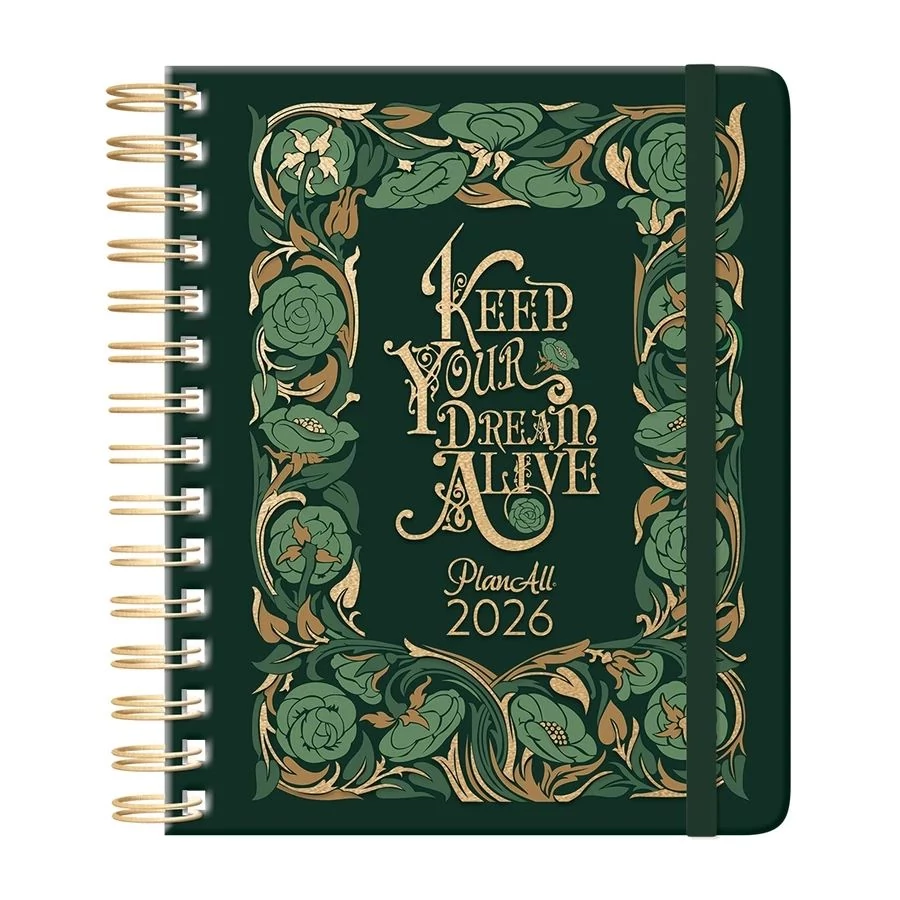 *54801 HATÁRIDŐNAPLÓ LIZZY 2026 PlanAll midi B6 classic spirálos heti tervező