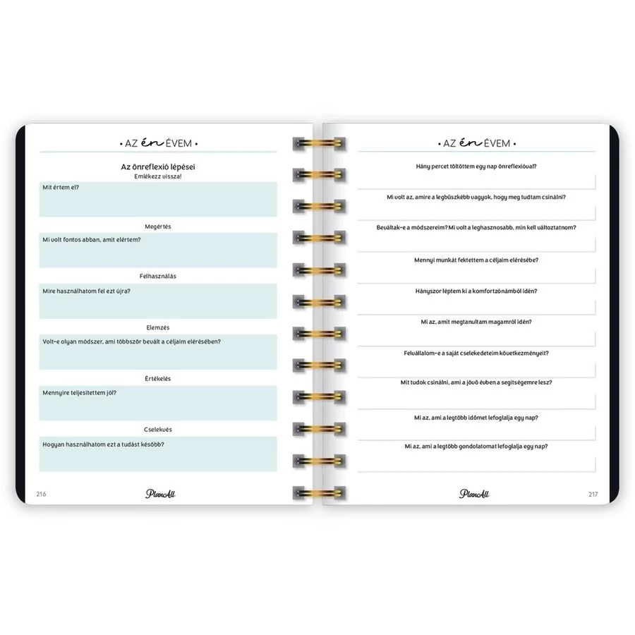 *54801 HATÁRIDŐNAPLÓ LIZZY 2026 PlanAll midi B6 classic spirálos heti tervező