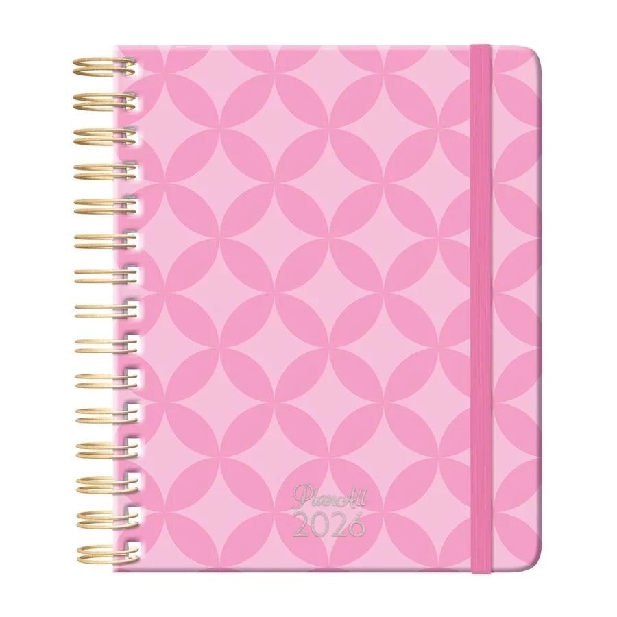 *54801 HATÁRIDŐNAPLÓ LIZZY 2026 PlanAll midi B6 classic spirálos heti tervező