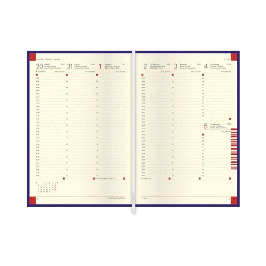 *54858 HATÁRIDŐNAPLÓ 2025 B5 heti TOPTIMER 