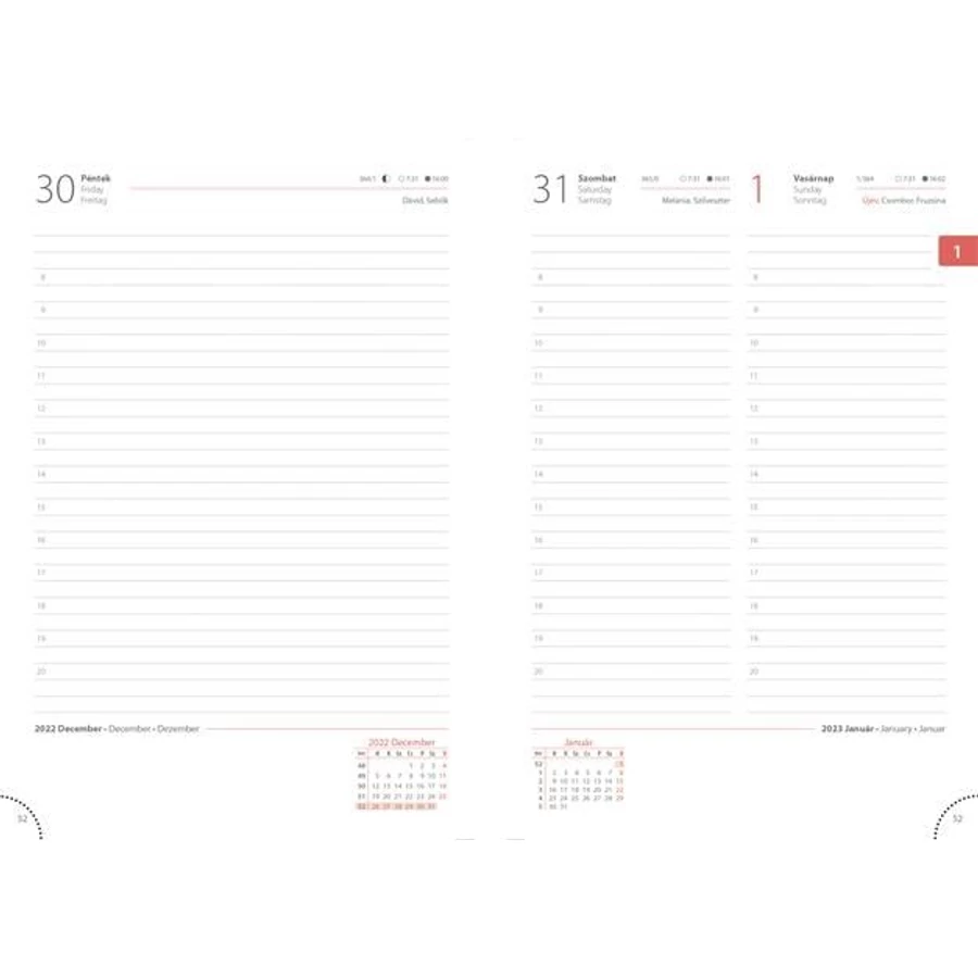 *54901 HATÁRIDŐNAPLÓ 2023 A5 napi DAYLINER