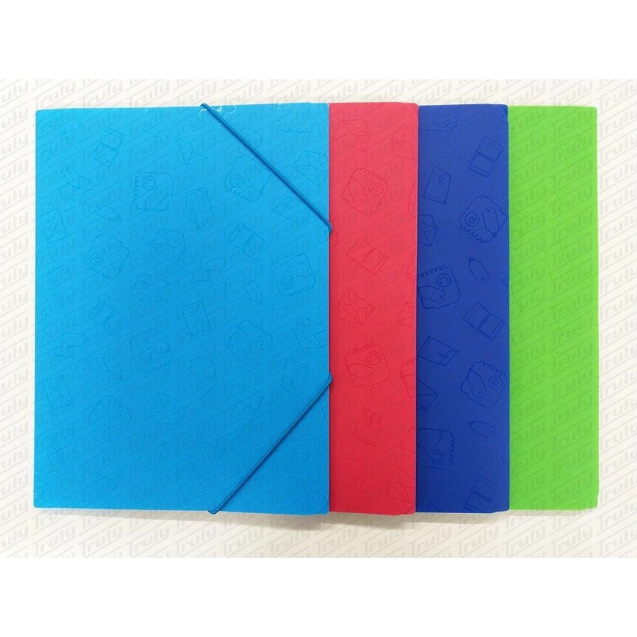 *55092 GUMIS DOSSZIÉ A4  PVC egyszínű nyomottmintás   CY3029