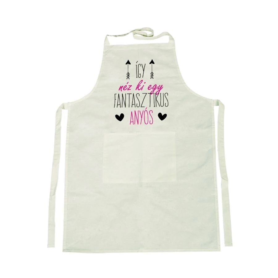 *55326 KÖTÉNY vászon, zsebbel 70*75cm natur