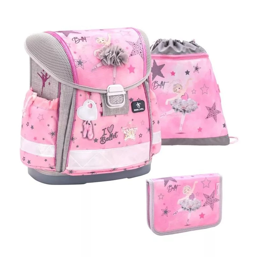 *55460 Iskolatáska szett Belmil2 Classy22 merev falú, tolltartóval, tornazsákkal  403-13