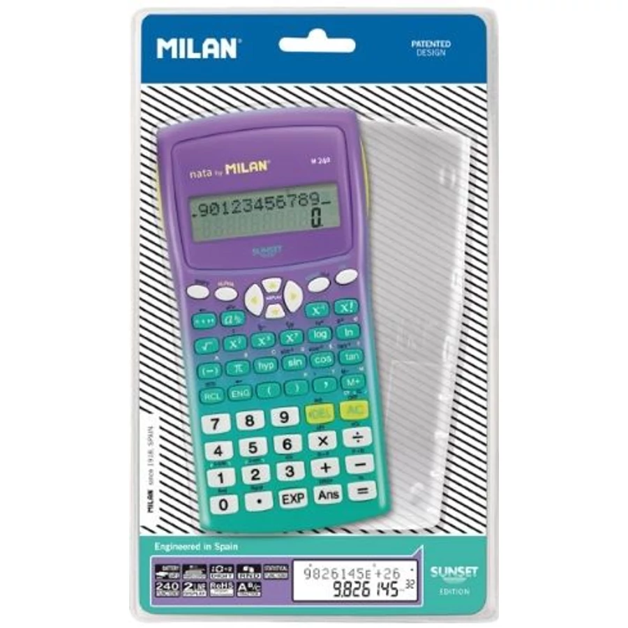 *55582 SZÁMOLÓGÉP tudományos MILAN  M240 Sunset 240 funk.  159110SN..