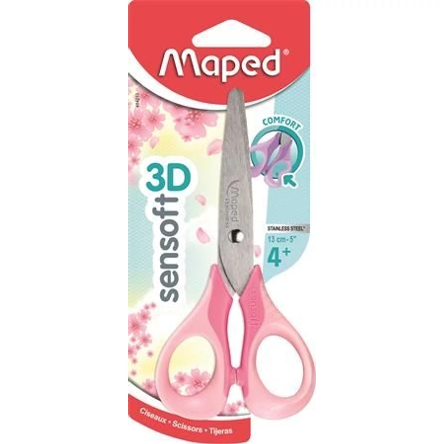 OLLÓ 13cm MAPED "Sensoft 3D" iskolai, rugalmas nyél