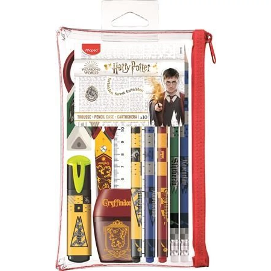 *55702 TOLLTARTÓ lapos, átlátszó, töltött MAPED "Harry Potter Teens" cipzáras