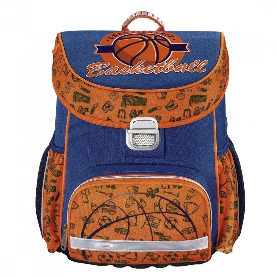 Iskolatáska HAMA 3 részes töltött merev falú BasketBall+kl.tolltartó+tornazsák