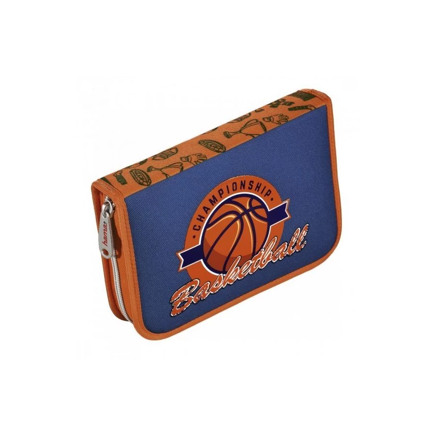 *55870 Iskolatáska HAMA 3 részes töltött merev falú BasketBall+kl.tolltartó+tornazsák